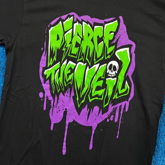 Pierce the Veil Candy Skull Graffiti Spell-Out Band Tee XL - Picture 4 of 4